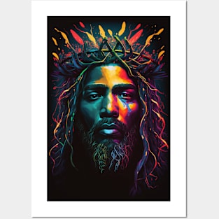 Black African American Jesus Posters and Art